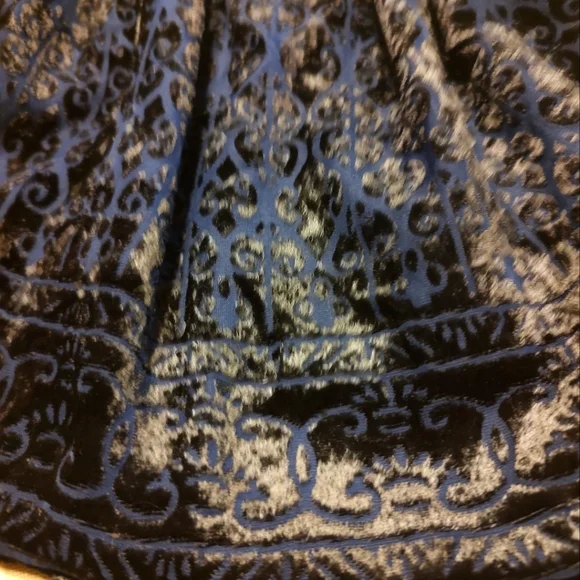 🐦 Beautiful Max Studio Flocked Velvet Scrolled Damask Camisole Tank Blouse - XL - Picture 11 of 16